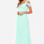 Elegant floor-length women's dress designed for a sophisticated feminine look