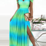 Long formal pleated dress for women suitable for elegant occasions