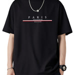 Loose-fit men's polyester T-shirt with modern printed design