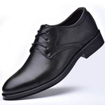 Men's black lace-up casual footwear with rubber sole