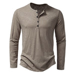 Men's white long sleeve casual T-shirt for everyday wear