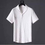 Men's short sleeve summer set with relaxed fit and matching pants