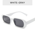 Side view of colorful retro small frame fashion sunglasses