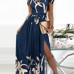 Women's Greek style maxi dress with a sophisticated floor-length design
